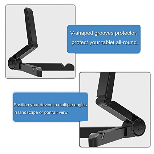 iPad Ständer, tragbar Winkel einstellbar iPad Ständer für Kindle iPhone 6 Plus/6/5/5S/5 C/4/4S Smartphone, iPad Air 2/1, iPad Pro, iPad 4/3/2, iPad Mini 3/2/1, Samsung Galaxy Tab S6 S5 S4 S3 S4 Handy, LG, E-Book, E-Reader, Kindle Fire, Handy, Tablet Ständer (Rose) - 5