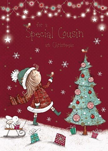 Wishing Well Studios Christmas Card - For a Special Cousin Auntie at Christmas …