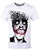 Produktbild cooles Retro Comic Herren T-Shirt Batman JOKER BAT FACE codi Weiß Gr. S-XL, Weiß, Small (Mens 36' - 38')