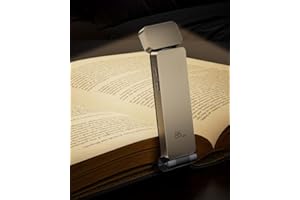86lux Luce per libro, luci da lettura ricaricabili per libri a letto, lampada a LED ultraleggera con clip per segnalibro con 22 colori ambrati e oscuramento continuo per la lettura notturna per gli