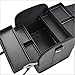Professional Faux Leather Technician Cosmetics Case Makeup Bags, Easy Carry,Black