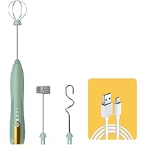 Edelstahl Milchaufschäumer USB - 2 Geschwindigkeiten Mit 3 Schneebesen