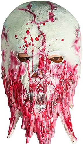 Scary Bloody Costume Horror Mask, Latex Mask Super Terrorist Mask for Halloween Party Cosplay Zombie Mask for Adult