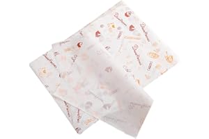 LA LLARETA 100 Fogli Carta Alimentare, Carta da Imballaggio Alimentare, Resistente All'acqua e All'olio, Carta Oleata per Alimenti, Sandwich, Formaggio, Hamburger, Pasticceria(14 * 10 Pollice)