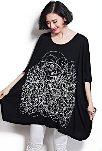 Aliyun Summer Plus Size Women Clothing Short Sleeve Soft Cotton Loose Tunic T Shirt
