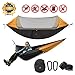 Produktbild Hängematte Camping Hängematte mit Zipper Moskitonetz Ultraleichte Hammock Sonnenschutz für 2 Personen, 70d Nylon Atmungsaktiv, extra-Breit 290 x 145cm 200kg, für Reise Outdoor Camping Garten