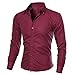 Produktbild JYJM Herren Casual Langärmeliges Hemd Männer Einfarbig Business Hemd Herren Anzug Hemd Grundiert Herren Charme langärmeliges Hemd Herren Button Shirt Herren Hochzeitsanzug Herren Party Anzug