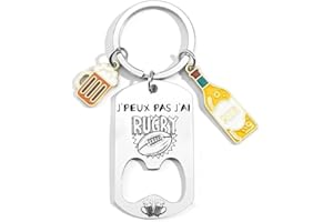 YZLPLP Cadeau Fan de Basket Porteclef Décapsuleur Original Porteclef Personnalisé pour Basket Chasseur Football Golfeur Motard Pêcheur Cycliste Rugby Cadeau