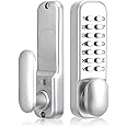 1Pc Digital Mechanical Code Door Lock, Zinc Alloy Waterproof Keypad Combination Push Button Number Lock for Home/Hotel/Office