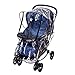 Produktbild XASY Universal Kinderwagen Regenschutz, Regencover Regenhülle für Kinderwagen Buggy Regen-Abdeckung mit Doppel-Reißverschluss Öffnung Sichtfenster, Transparent PEVA Material, gegen Wind Regen Wetter