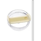 1 Adet 40 Oz Tumbler Kapak &ndash; Stanley Quencher ile Uyumlu &ndash; Sızdırmaz Tasarım, Pipetli Kullanım i&ccedil;in Delikli Kapak + 30 cm Tri