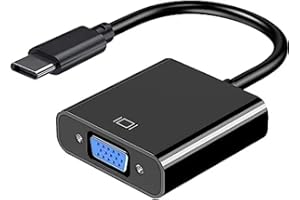OOYES USB C to VGA Adapter, Thunderbolt 3/4 to VGA Adapter, Type-C to vGA Video 1080P Cable Converter Cord Type C 3.1 Male to Vga Female HD Video cable Support 1080P For Computer Projecter