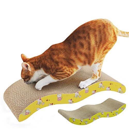KAIL - Tabla de rascar para gatos con diseño de ondas, juguete para gatito