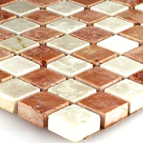 Preisvergleich Produktbild Marmormosaik Fliesen Verona Botticino Poliert