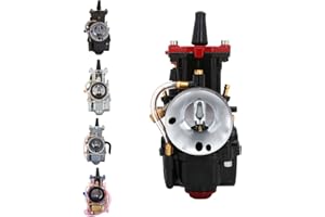 ANXIN Carburatore PWK per moto, 21 mm, in lega di alluminio, universale, per moto da 50 cc a 100 cc Honda, Suzuki, Kawasaki, Yamaha, KTM, pit bike, fuoristrada e scooter, colore: nero
