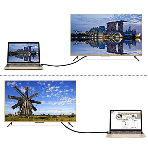 Mini DP auf HDMI Kabel, SOWTECH Aktive Vergoldet 9.8ft/3m Mini Displayport auf HDMI Kabel (Thunderbolt Port Kompatibel)HDTV Kabel fürApple MacBook, MacBook Pro MacBook Air, iMac, Mac mini and Mac Pro usw – Schwarz - 6