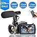 Produktbild Videokamera mit Mikrofon Full HD 1080p 30fps 24.0MP Camcorder HD für YouTube Support Remote Controller