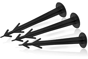Ghazpmuk 100 Stück Erdanker, Anchor Spikes mit Widerhaken, Bodenanker Erdnägel, Bodenanker Spikes, Kunststoffnägel, für Unkrautvlies, Gartenvlies, Netzen, Camping, Gartenarbeit, Kunstrasen