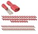 Produktbild Steckverbinder Flachstecker Set RF-F608P Isolierte Kabelschuhe Quetschverbinder Set Kabelverbinder für elektro Installation und Werkstatt - geeignet für Kabelquerschnitte 0,5-1,5 mm² (50Xrot)
