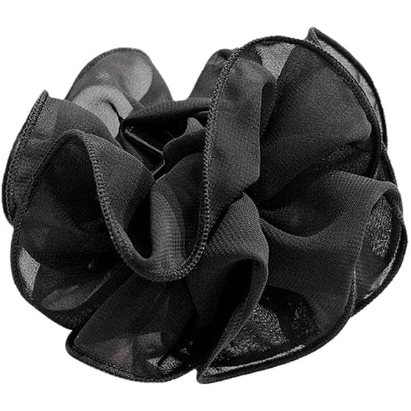Wiwpar Große Chiffon-Haarspange Mit Schleife – 16 Cm, Schwarz, Starker Halt Für Dünnes & Dickes Haar