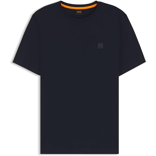 HUGO - Vestito in terry di cotone con colletto con zip e targhetta con