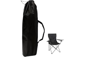 DOUKESH Borsa di Trasporto per Sedia da Campeggio Pieghevole, Sacchetto di Immagazzinaggio in Nylon, Nero