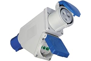 FANTON Asein - Clavija cetac 2 polos+tierra azul+bases schuko 2 polos+tierra