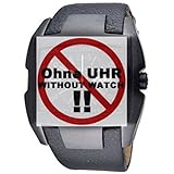 Diesel Uhrband Wechselarmband LB-DZ1430 Original Ersatzband DZ 1430 Uhrenarmband Leder 32 mm Schwarz