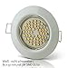 Produktbild 6x Lu-Mi® Einbaustrahler GU10 LED 3W SMD Warmweiß 230V"Weiß/Rund (SD863)" Einbaurahmen mit GU10 Fassung