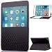 Produktbild TAITOU iPad Mini4 Movie Stand Case, Shiny Big View Window PU Leather Kickstand Snap-On [Book Fold] Cover, New Fashion Grid Texture Light Thin Phone Case For For Apple iPad Mini 4 Black