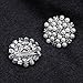 STUNNING FAUX PEARL & RHINESTONE DIAMANTE CRYSTAL VINTAGE FLOWER LOOK BROOCH