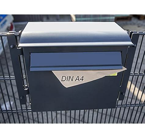 Zaundirekt Edelstahl Zaunbriefkasten In Ral 7016 Anthrazit Briefkasten Zaun Gartenzaun Amazon De Garten