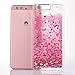 Produktbild Huawei P10 Plus Hülle Glitzer, LuckyW TPU Silicone Transparent Handyhülle für Huawei P10 Plus 3D Bling Glitter Glitzer Flowing Fließend Liquid Flüssig Shinny Moving Star Floating Trend Schwimmend Treibend Stern Quicksand Sparkle Crystal Kristall Tasche Flexible Kratzer Stoßfest Scratch-Resistant Shockproof Etui Bumper Case Cover - Liebe