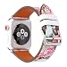 Produktbild Für Apple Watch Armband 42mm 44mm Leder Blume Armbänder für Herren Damen iwatch Armband Series 4 Series 3 Series 2 Series 1