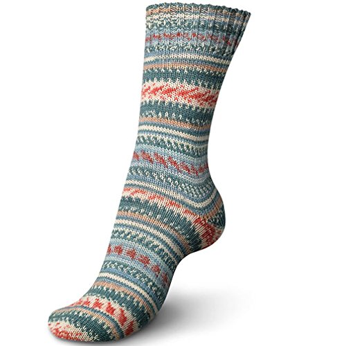 Sockenwolle 100g Regia Design Line by Arne & Carlos - 75 % Schurwolle, 25 % Polyamid, Regia Design Line by Arne & Carlos Schachenmayr summer night color (Fb 3656), Sockengarn, Wolle Regia Schachenmayr