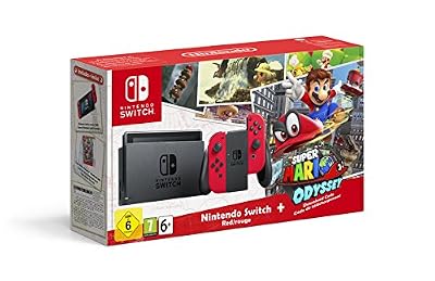 Nintendo Console Nintendo Switch + 1 paire de Joy-Con rouge + Super Mario Odyssey - Edition Limitée