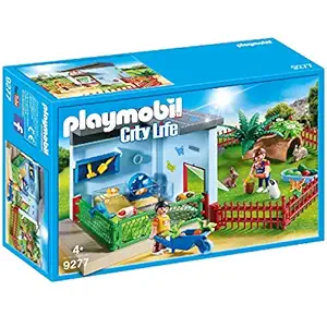 Playmobil 9277 Pet Hotel Small Animal Boarding with Hamster Wheel