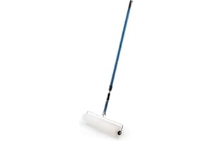 DECOCRAFT Spied Aerator Roller for Self-Leveling Concrete, Flooring, Screeding, and Latex, Rolling Attachment Removes Air Bubbles for a Smooth Floor Finish, 700 mm Wide And 40mm Spike Length 2m Telescopic Stick