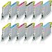 Produktbild 12x kompatible Tintenpatronen für Epson Stylus Photo PX730 WD PX800 FW PX810 FW PX820 FWD PX830 FWD Schwarz - Black Cyan Magenta Yellow Light Cyan Light Magenta - Eco Pro Serie