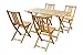 Produktbild XXS® Gartengruppe | Gartenmöbel | Balkongruppe | Massives Akazienholz | FSC® 100% zertifiziert | 1 x Tisch + 4 x Stühle | klappbar | 5 tlg. [521409]