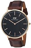 Daniel Wellington Herren Analog Quarz Uhr mit Leder Armband DW00100125