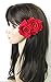 Double Red Rose Hair Clip Vintage Rockabilly Bridal Large Big 1950s 1940s Prom P61 *EXCLUSIVELY SOLD BY STARCROSSED BEAUTY*