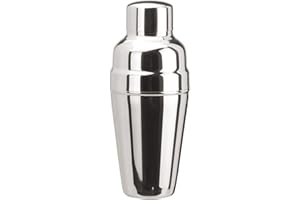TOM FOX Cocktail Shaker 3tlg. - Edelstahl mit Eisrückhalter - 700 ml.