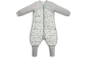 Love To Dream Quilted Sleep Suit with Legs, 3-4 years, Olive, 2.5 Tog for Cool Temperatures (16-20°C), Long Sleeve Wearable Blanket, Machine Washable Quilted Cotton, Made for Movement with Grip Pads