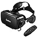Produktbild VR Brille, Canbor VR Virtual Reality Headset, FOV 120°mit Fernbedienung für 3D Filme und Spiele, Kompatibel mit iPhone,Samsung Sony und Handys mit 4.7- 6.2 Zoll Bildschirm