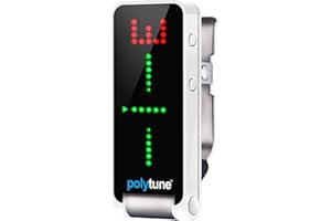 TC Electronic POLYTUNE CLIP tuner Clip-On z trybami polifonicznymi, stroboskopowymi i chromatycznymi oraz wyświetlaczem matrycowym 108 LED dla najlepszej wydajności strojenia
