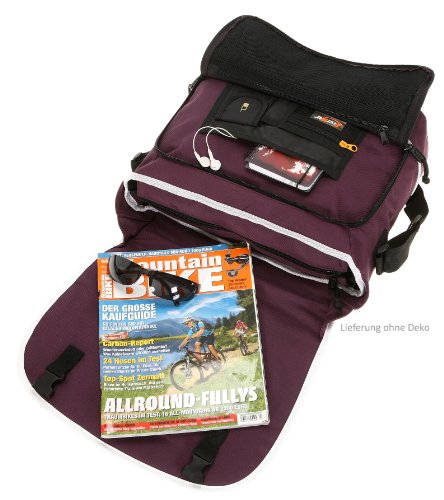 BESTWAY Tasche SIDEWAYS Schultertasche Laptoptasche Kuriertasche Messenger mit LAPTOPFACH 32 x 27 cm / LILA - 4