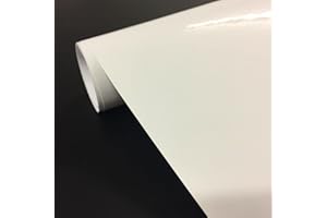 vgoltd Car Wrap High Gloss Vinyl Wraps Self Adhesive Automotive Use Films (White, 300mm x 152cm)