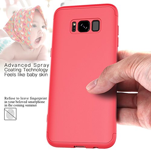 Qissy Carcasa Samsung Galaxy S8 Plus 3 in 1 Todo Incluido Anti-Scratch Ultra Slim Protective 360 PC Case Cover para Samsung Galaxy S8 S8 Samsung Galaxy S8 Plus Rojo reviews Qissy Carcasa Samsung Galaxy S8 Plus 3 in 1 Todo Incluido Anti-Scratch Ultra Slim Protective 360 PC Case Cover para Samsung Galaxy S8 S8 Samsung Galaxy S8 Plus Rojo