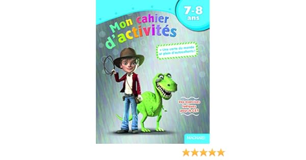 Amazonfr Mon Cahier Dactivités Dinosaure 7 8 Ans - 
